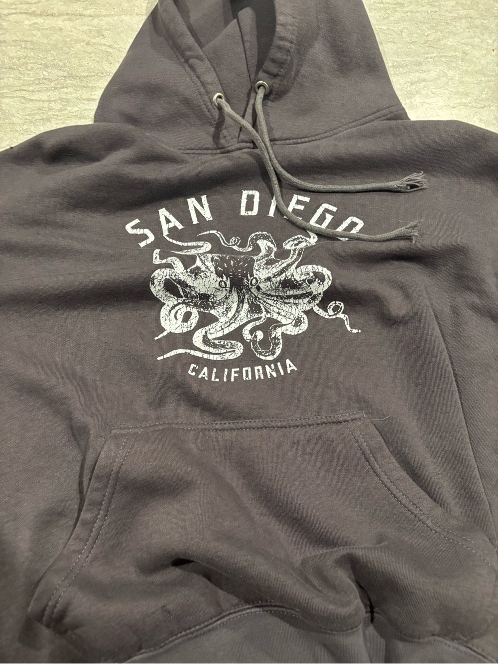 San Diego Octopus Graphic Hoodie - Charcoal
